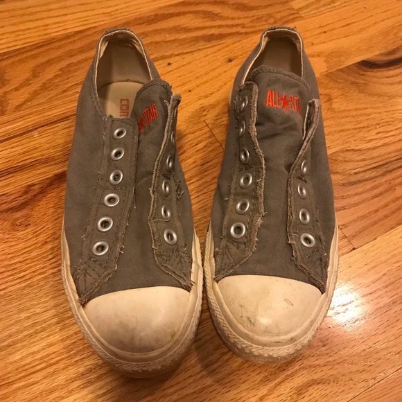 grey slip on converse